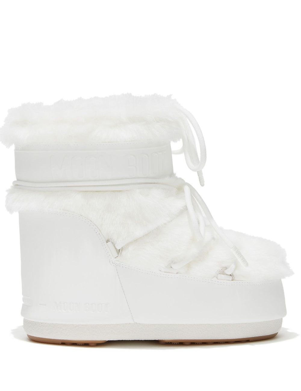 Stivaletti Icon Low Fur in bianco 