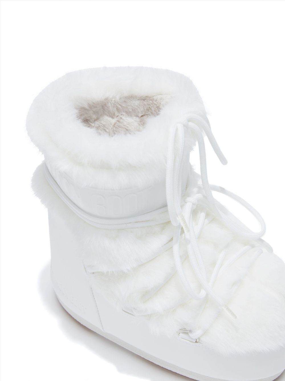 Stivaletti Icon Low Fur in bianco 
