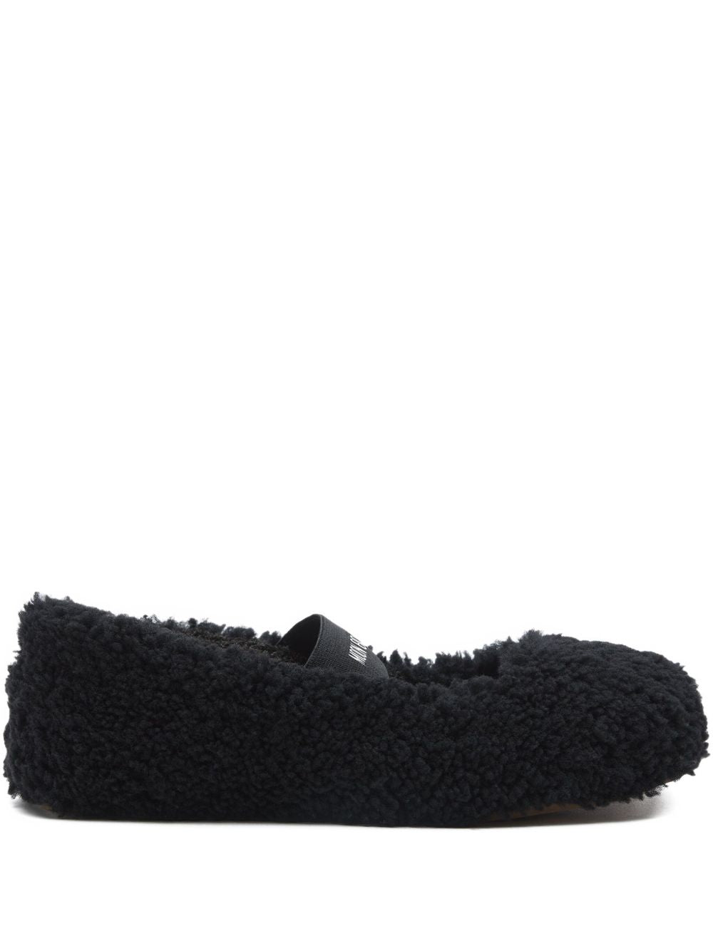Ballerina con pelliccia in nero 