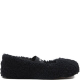 Ballerina con pelliccia in nero 
