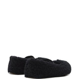 Ballerina con pelliccia in nero 