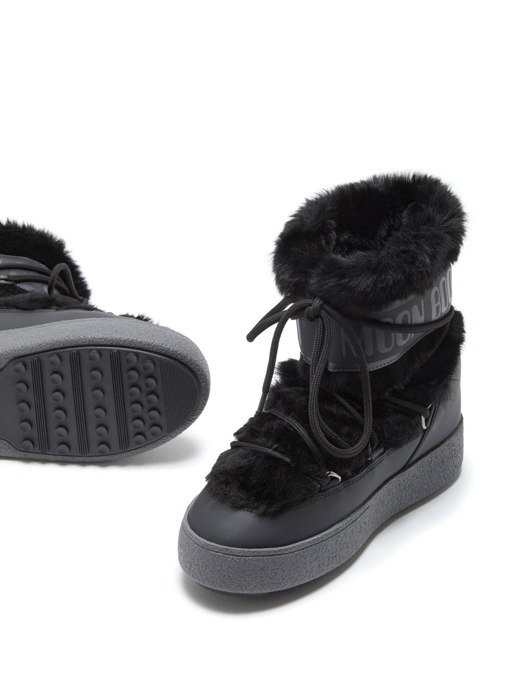 Stivaletti Ltrack Low Fur in nero 