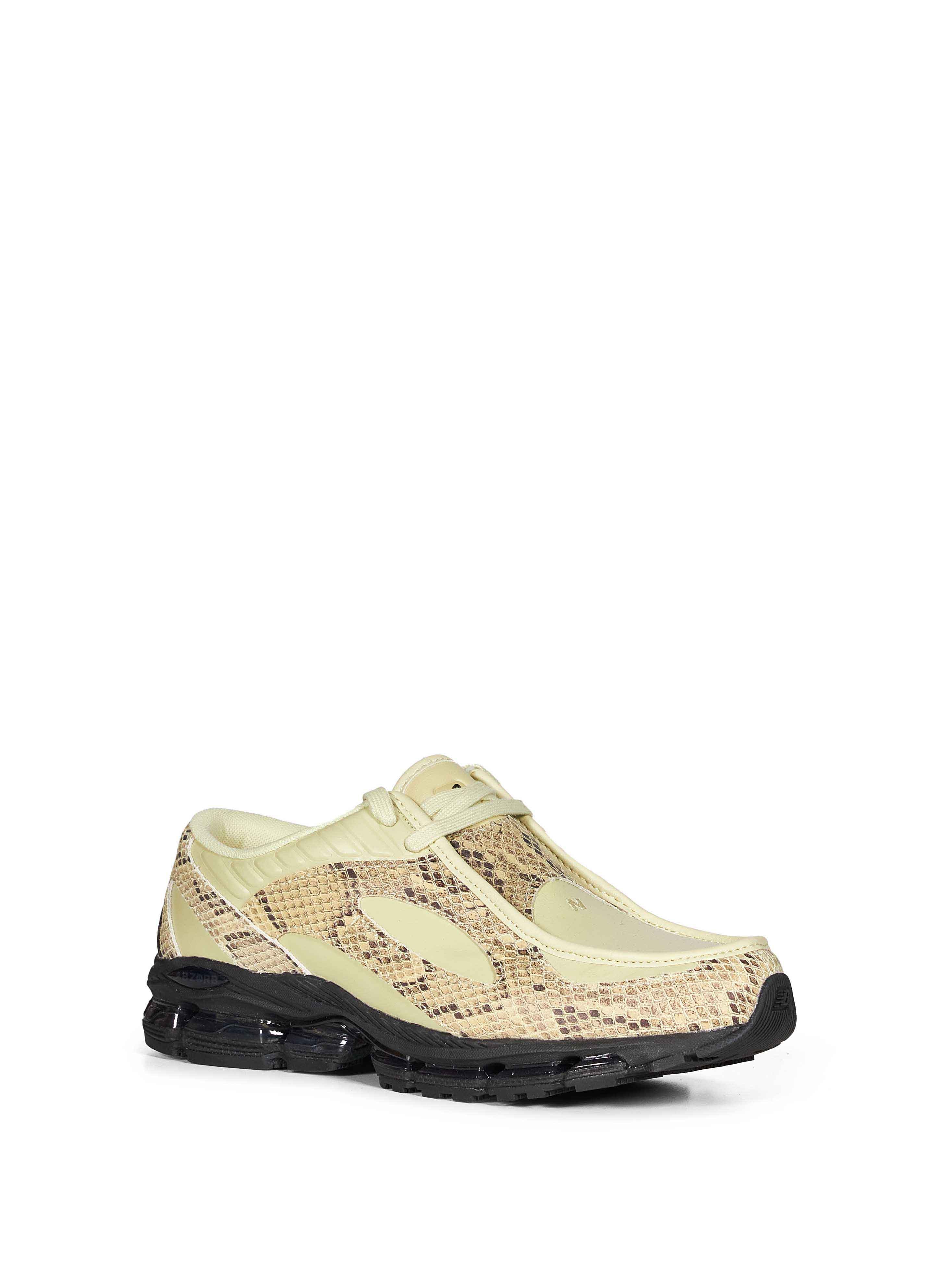 Sneakers 1890 effetto cocco in avorio 