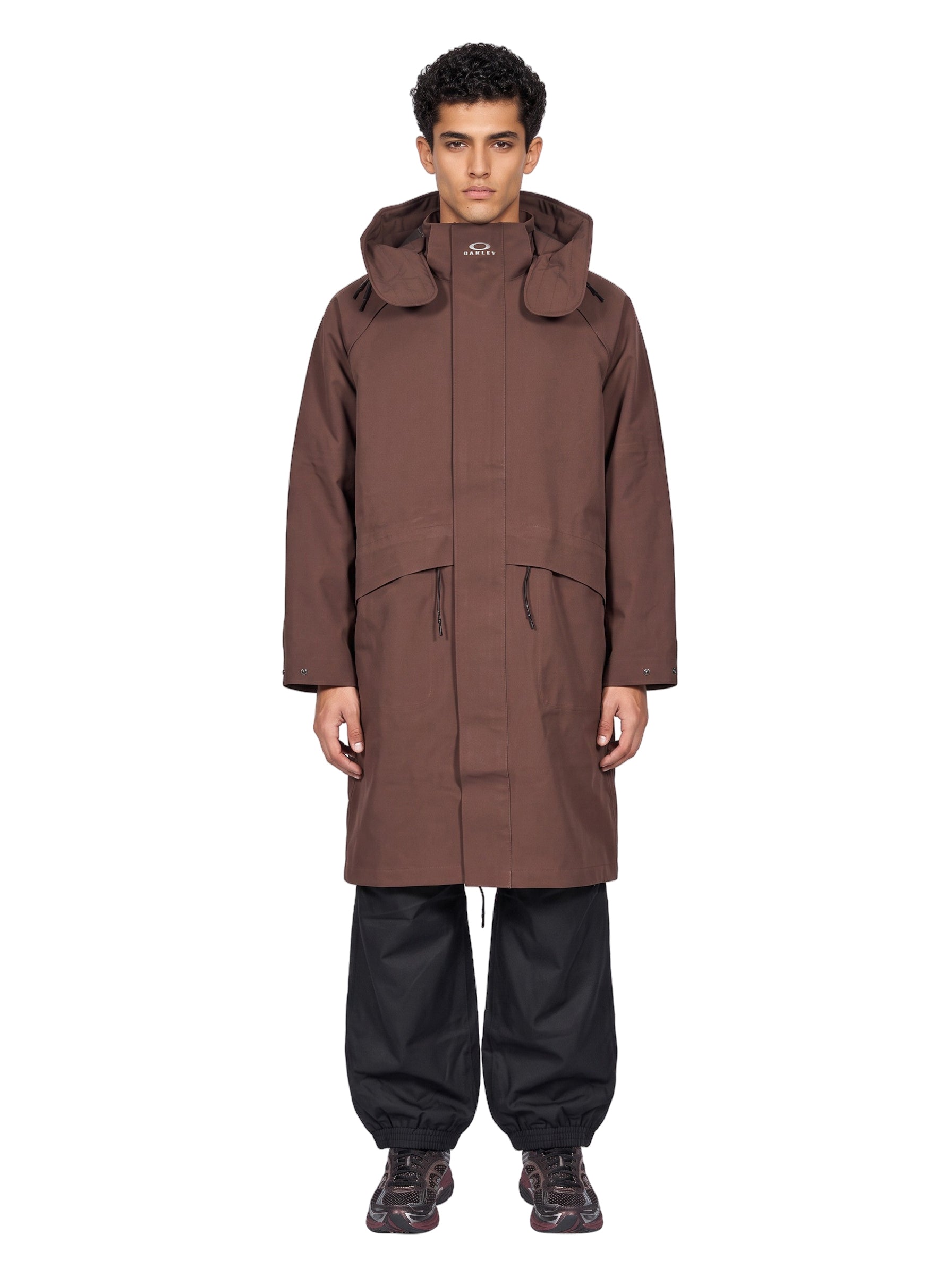 Parka Shell 3L con cappuccio in marrone 