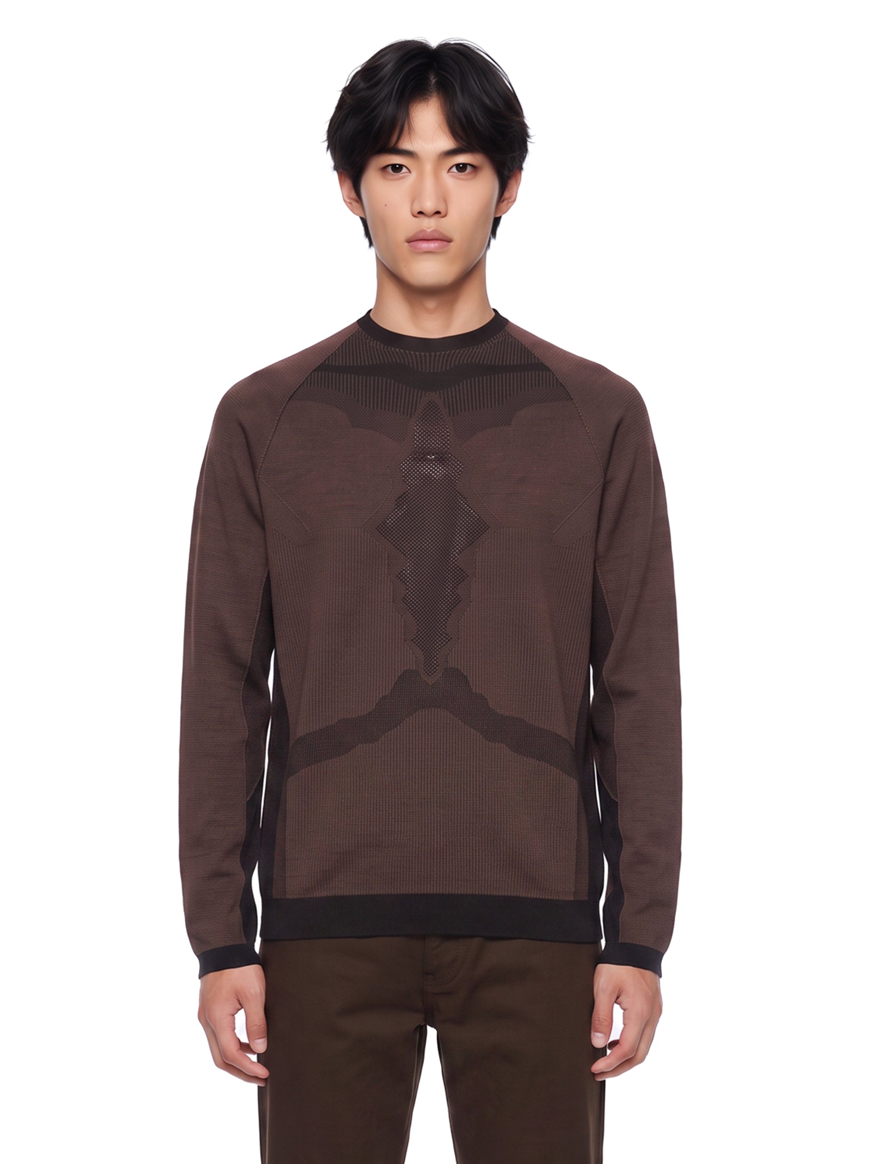 Maglione latitude veil in marrone 
