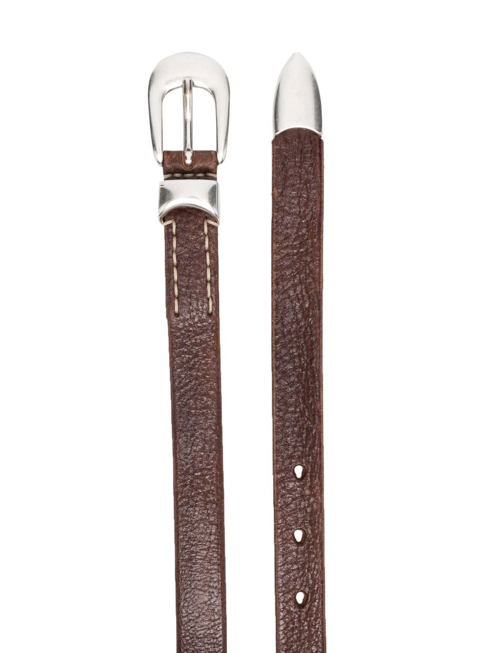 Cintura con fibbia Western in marrone 