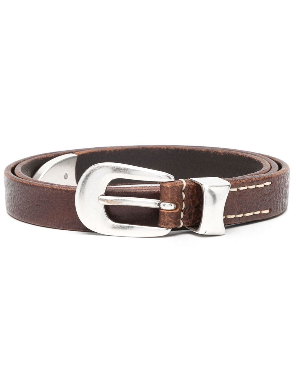 Cintura con fibbia Western in marrone 