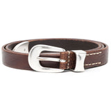 Cintura con fibbia Western in marrone 