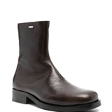 Stivali in pelle camion in marrone 