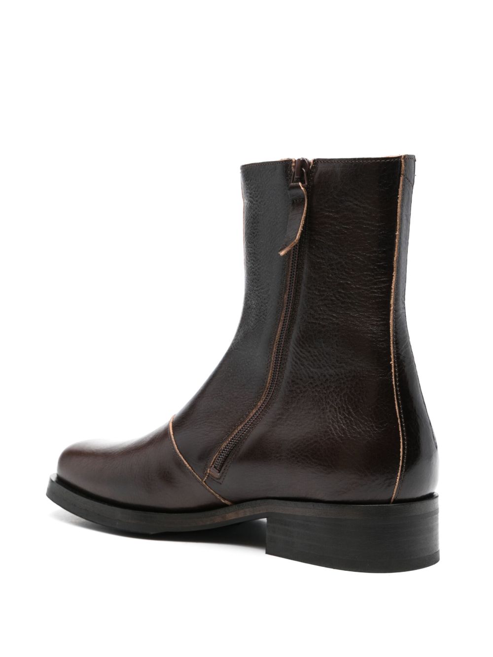Stivali in pelle camion in marrone 