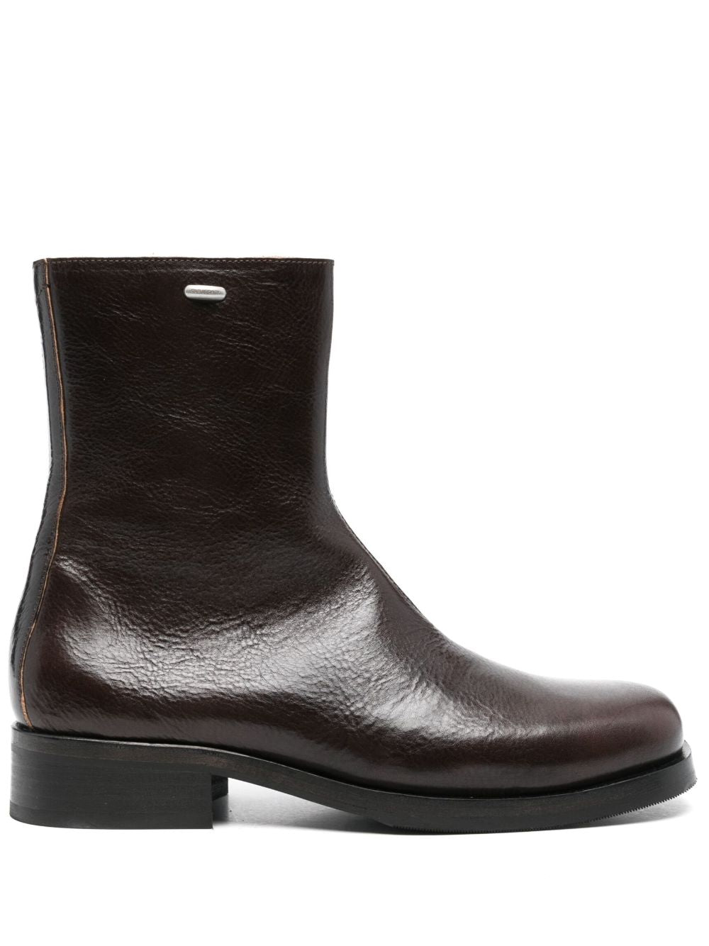 Stivali in pelle camion in marrone 