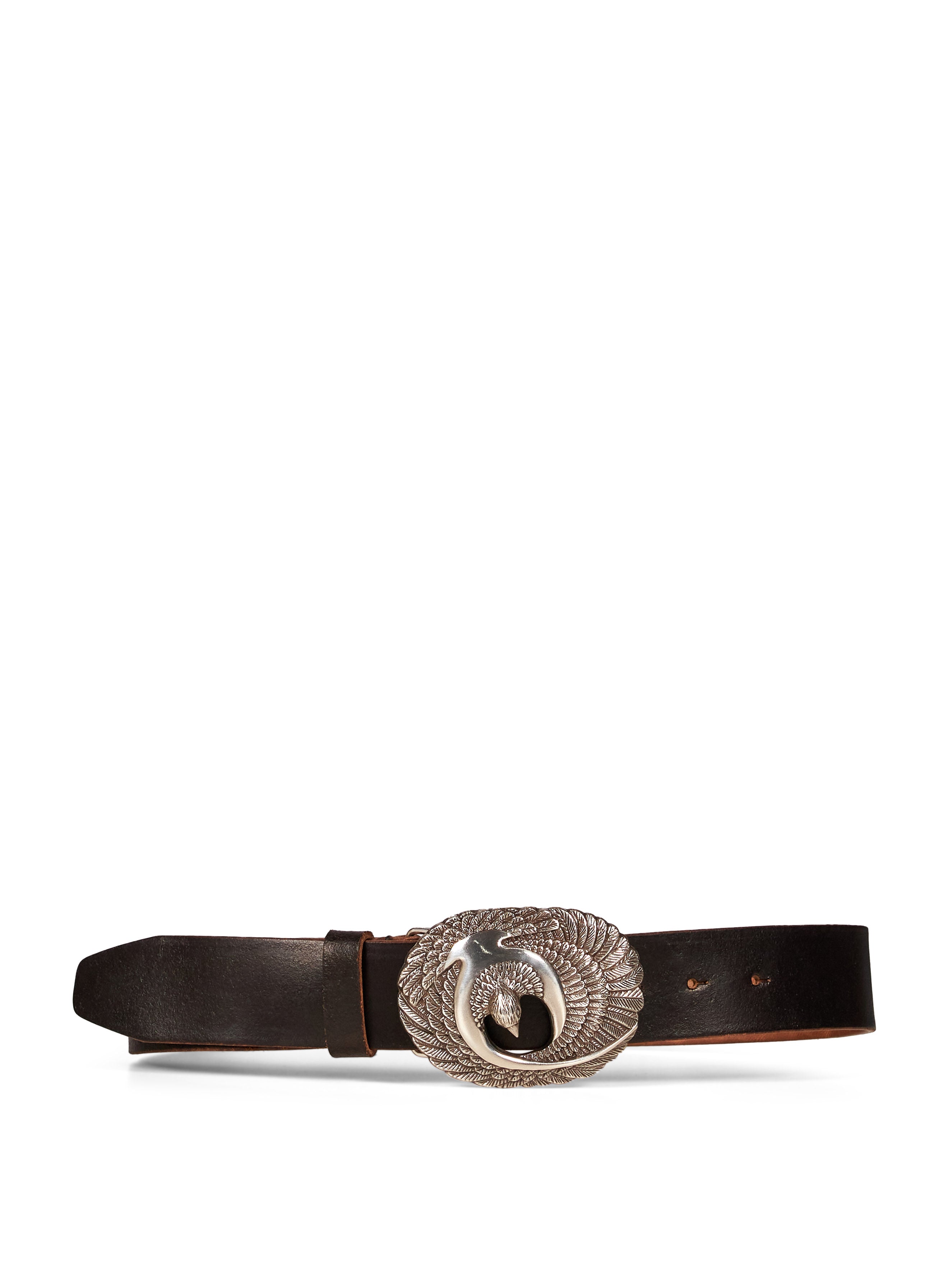 Cintura con fibbia Eagle in nero 