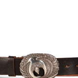 Cintura con fibbia Eagle in nero 