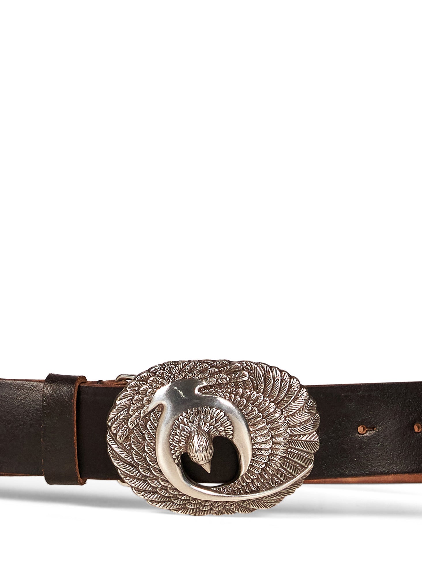 Cintura con fibbia Eagle in nero 