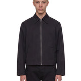 Giacca con zip in lana in nero 