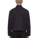 Giacca con zip in lana in nero 