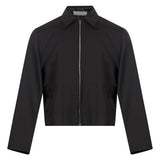Giacca con zip in lana in nero 