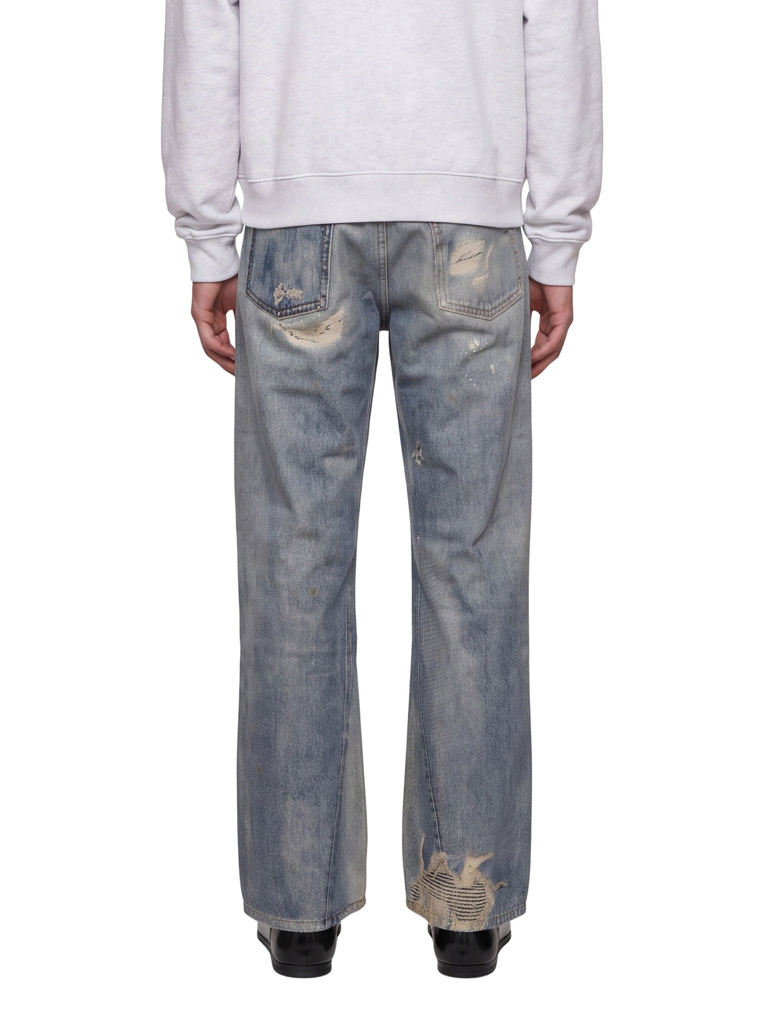Jeans Third Cut con effetto vissuto in blu 