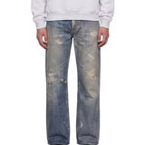 Jeans Third Cut con effetto vissuto in blu 