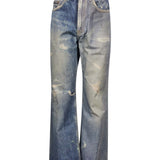 Jeans Third Cut con effetto vissuto in blu 