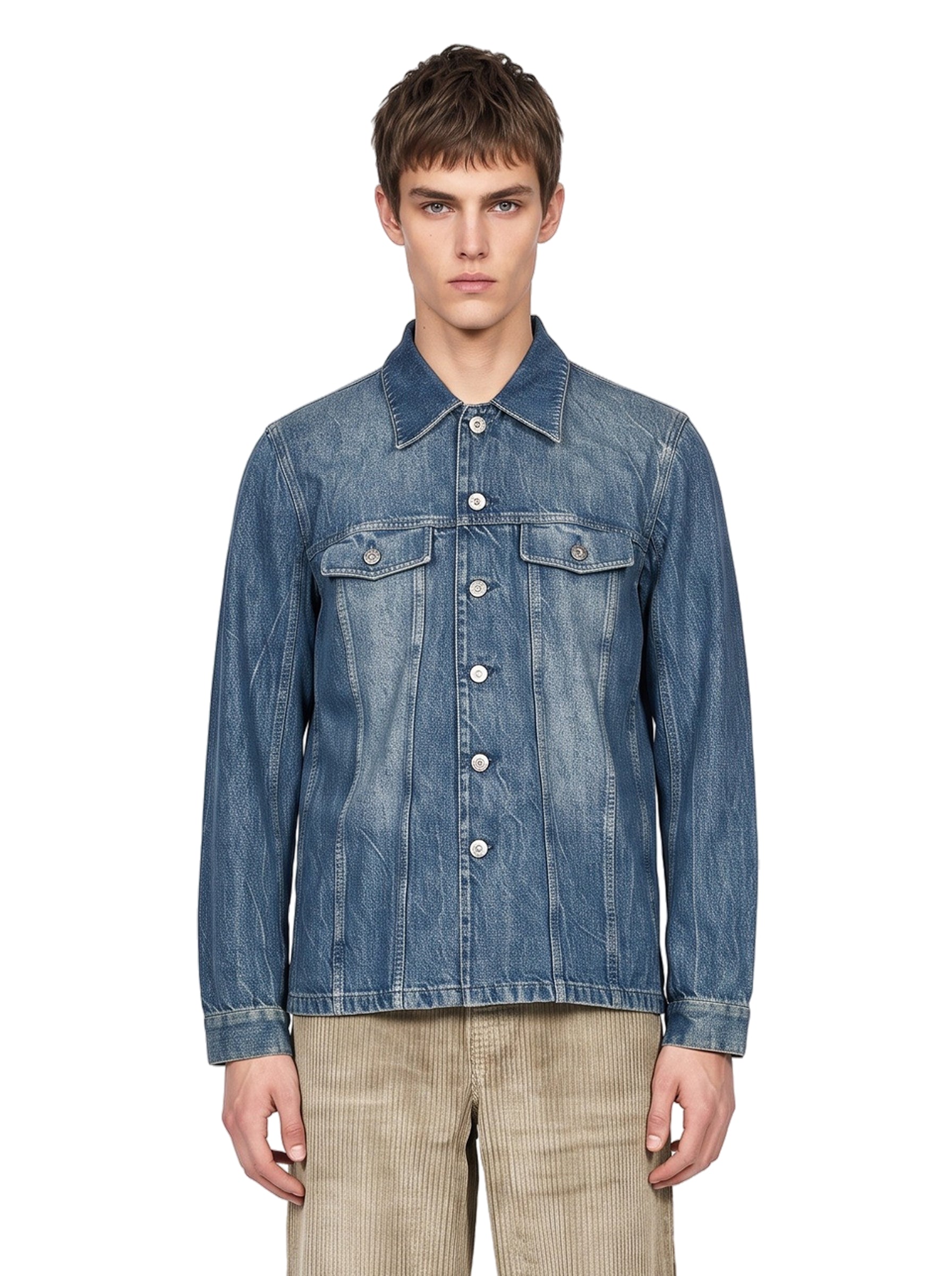 Giacca Shackle in denim blu 