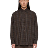 Camicia a quadri borrowed in marrone 