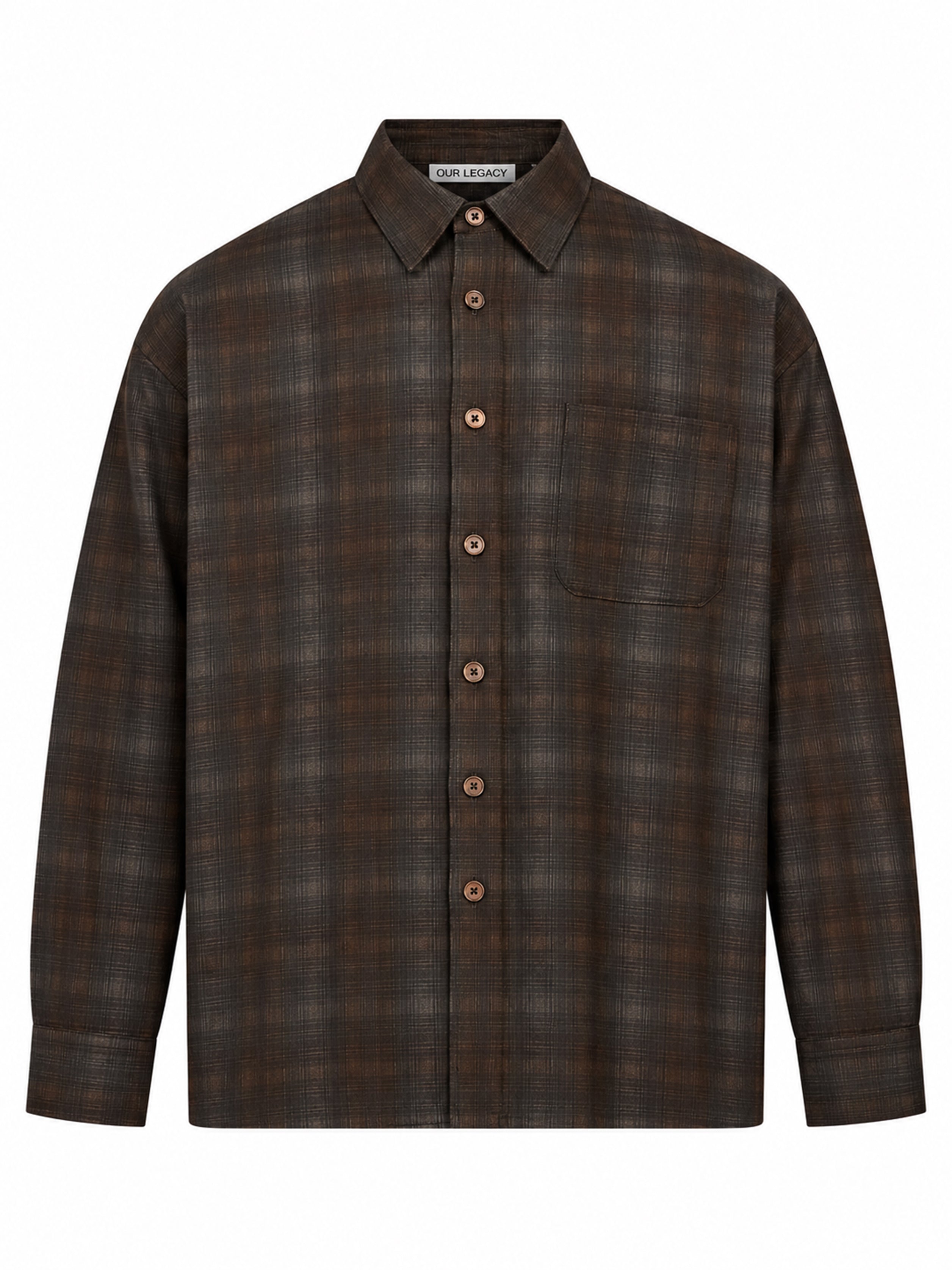 Camicia a quadri borrowed in marrone 