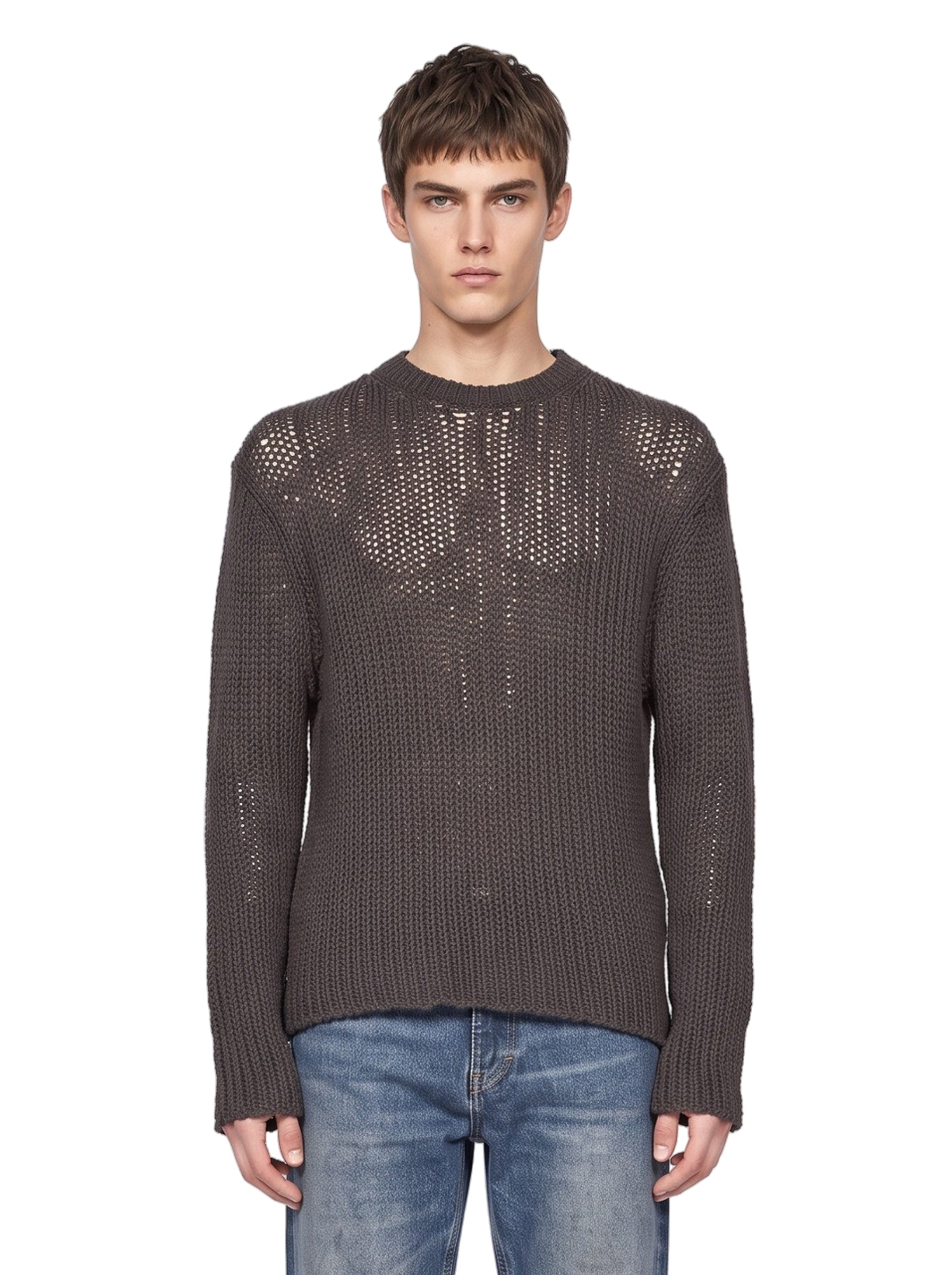 Maglione girocollo Popover in marrone 