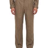 Pantaloni a gamba dritta in marrone 