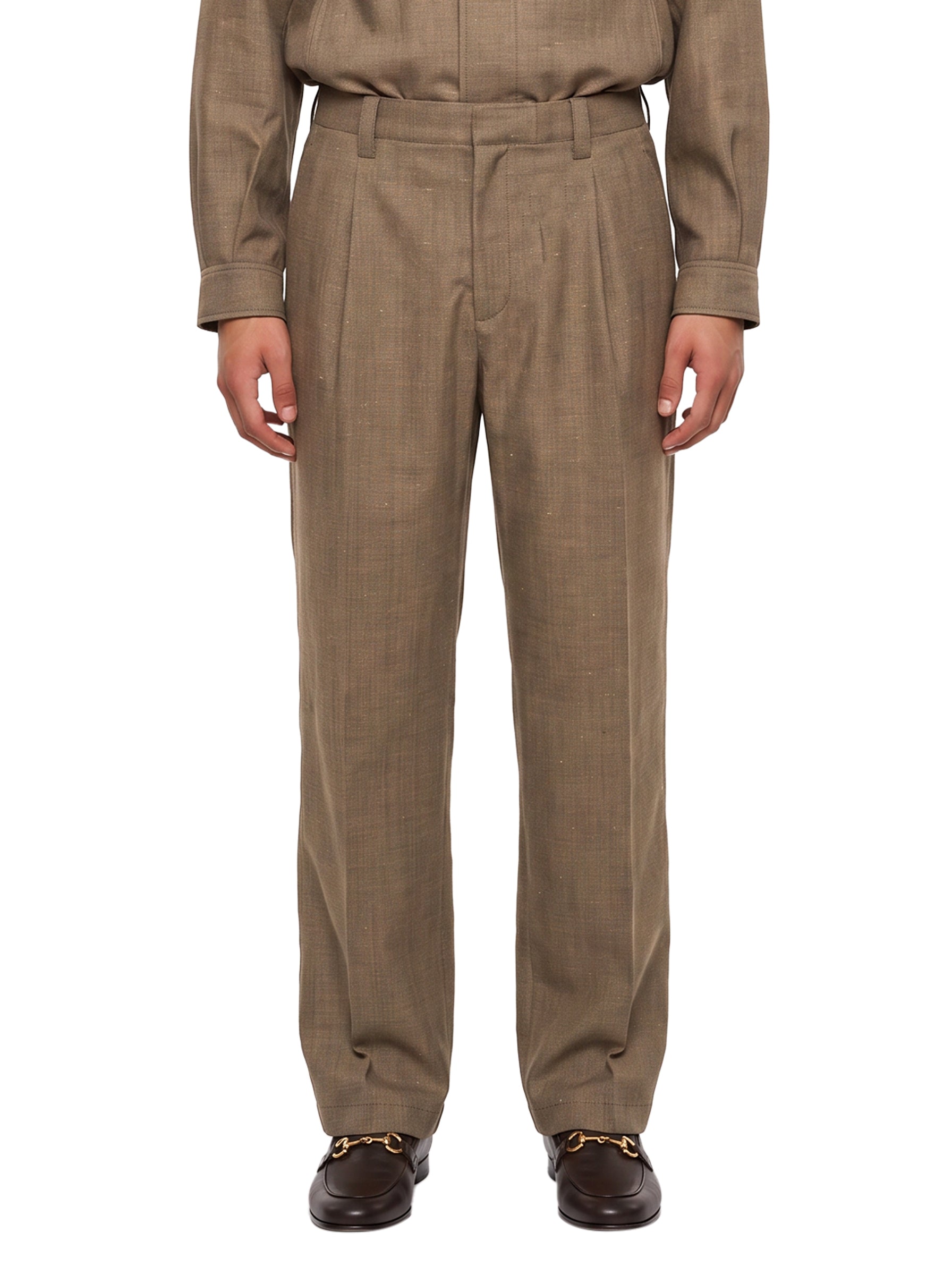 Pantaloni a gamba dritta in marrone 