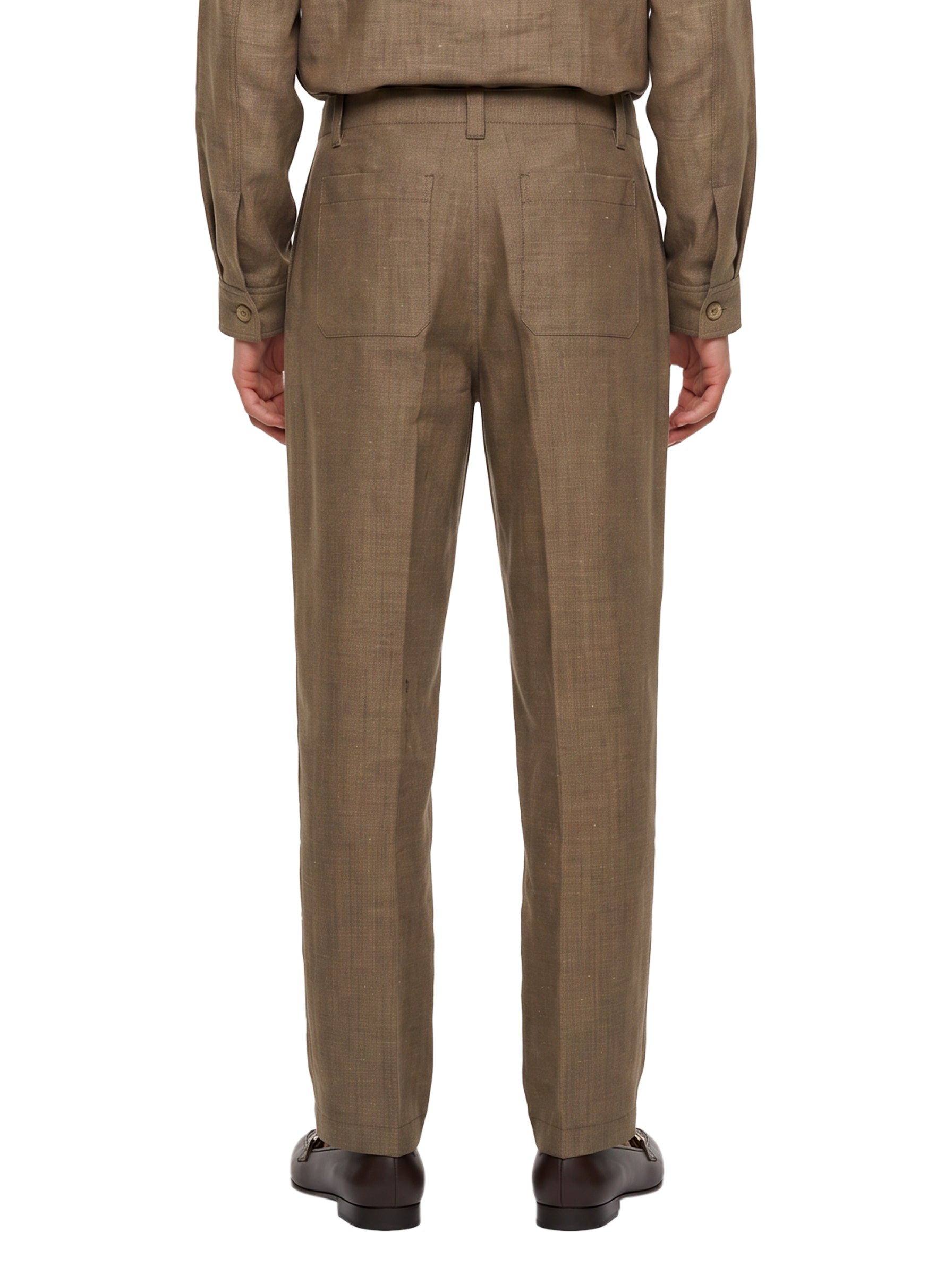 Pantaloni a gamba dritta in marrone 