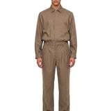 Pantaloni a gamba dritta in marrone 