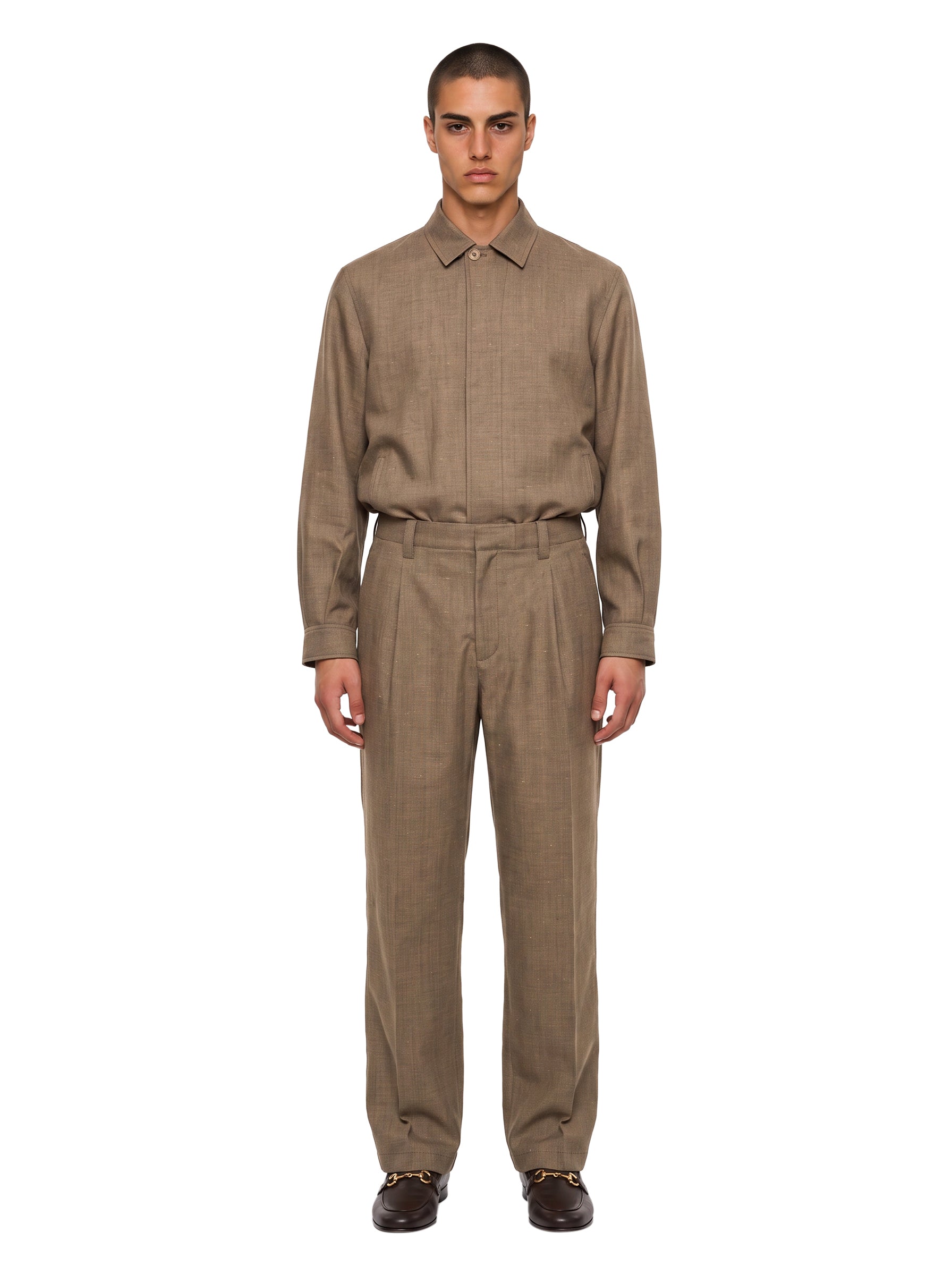 Pantaloni a gamba dritta in marrone 