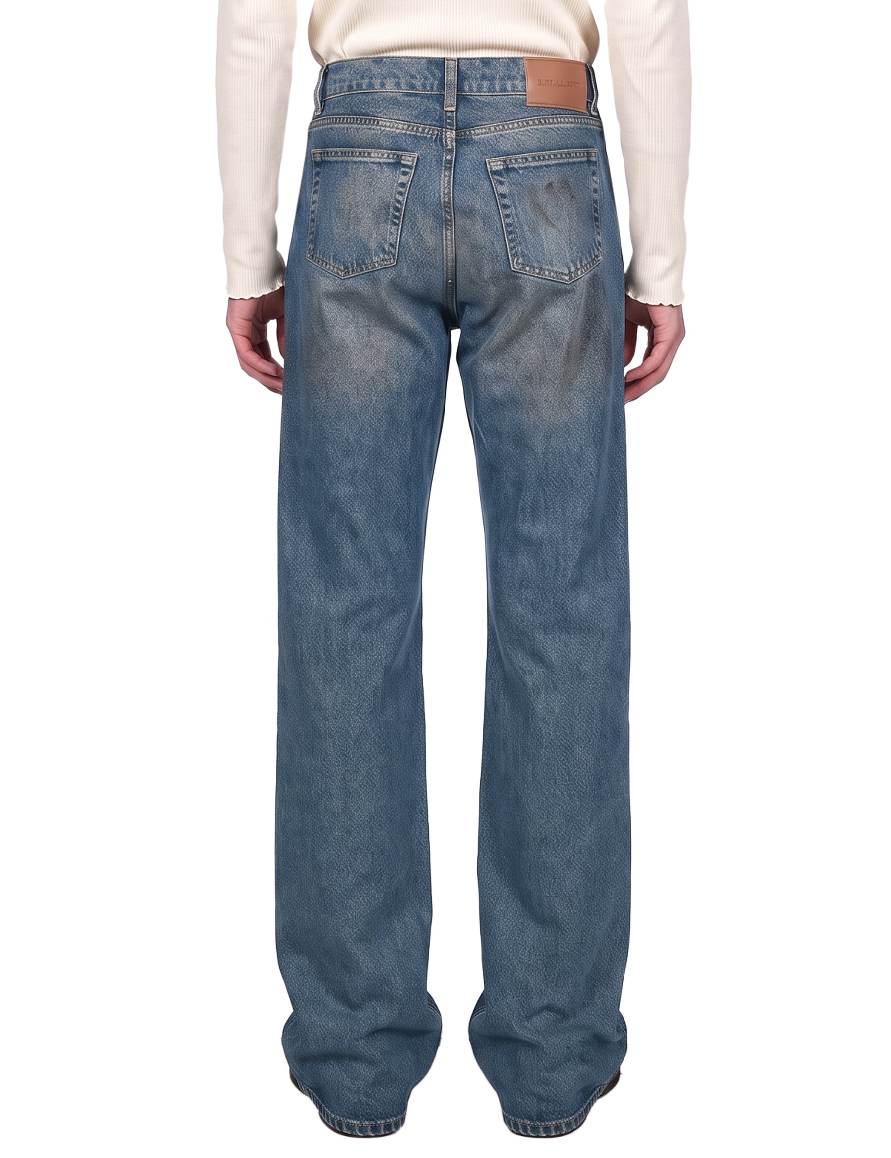 Jeans a gamba dritta Carlson Cut in blu 