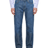 Jeans a gamba dritta Third Cut in blu 