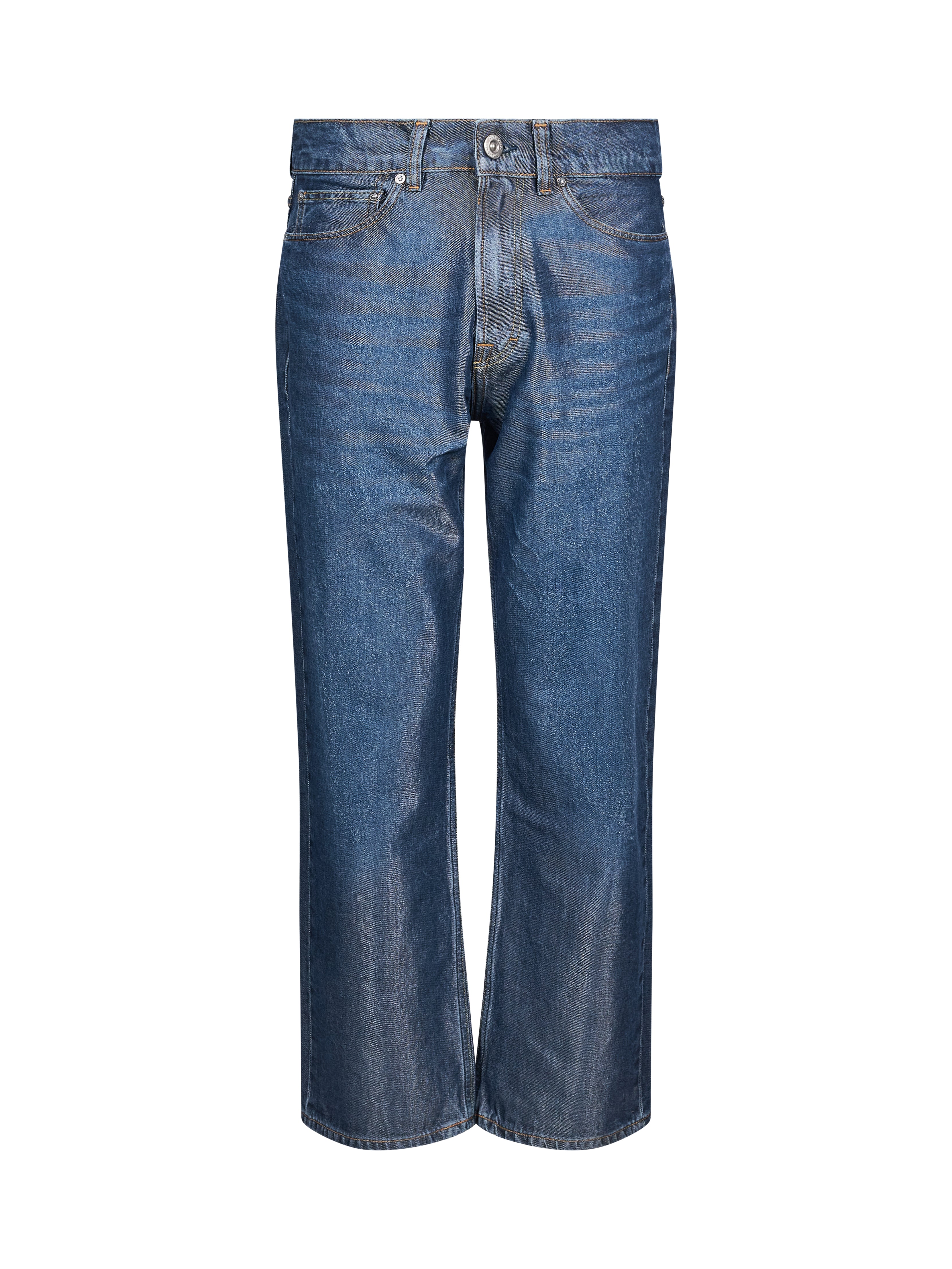 Jeans a gamba dritta Third Cut in blu 
