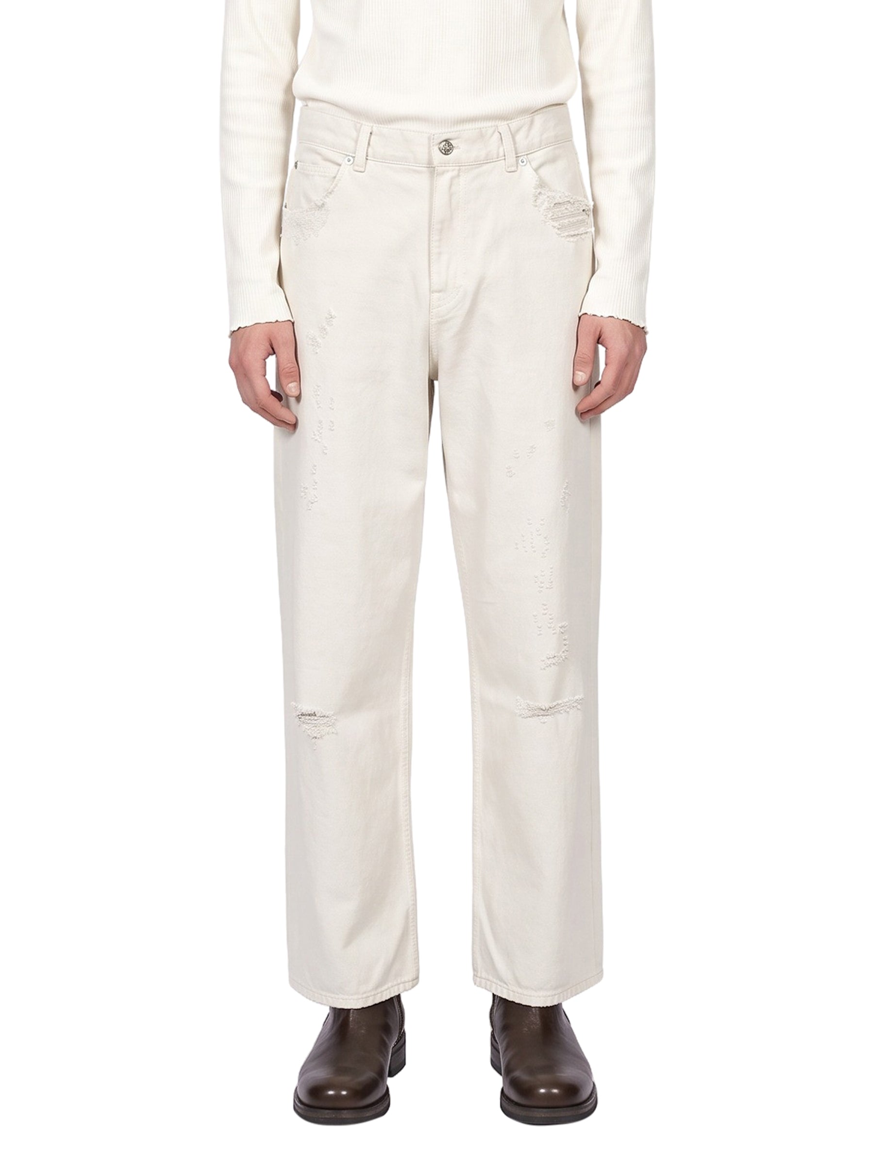 Jeans vast cut in bianco 