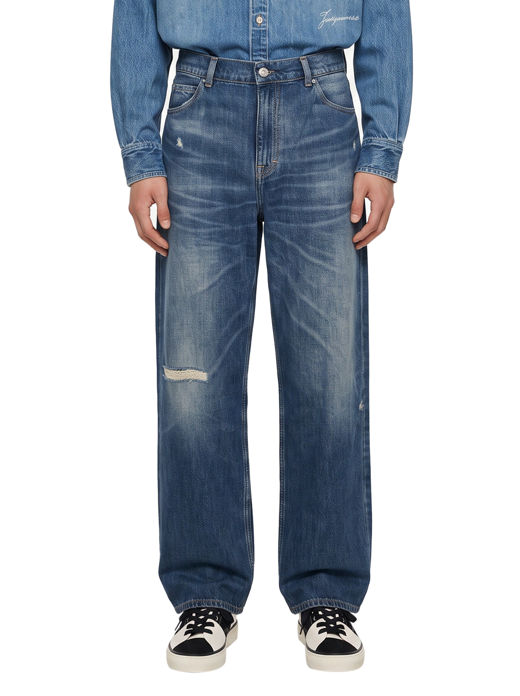 Jeans a gamba ampia Vast Cut in blu 