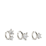 Orecchini Constellation set da tre color argento 