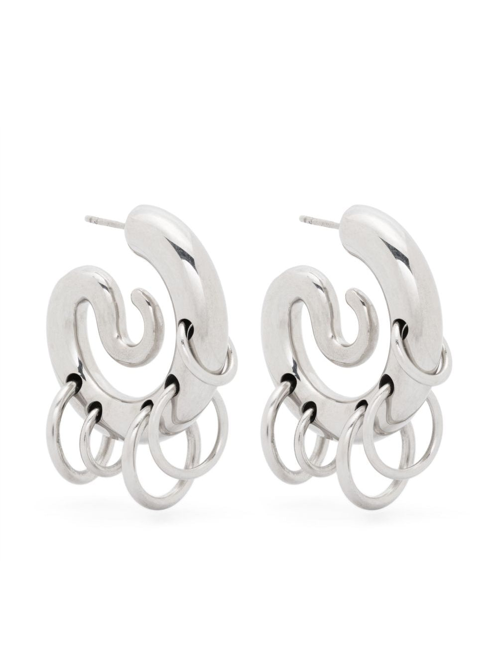 Orecchini Serpent a cerchio color argento 