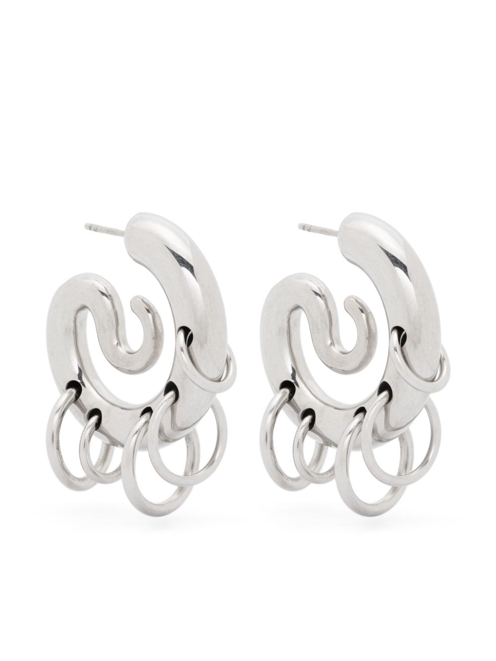 Orecchini Serpent a cerchio color argento 