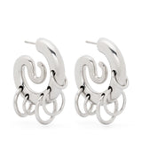 Orecchini Serpent a cerchio color argento 