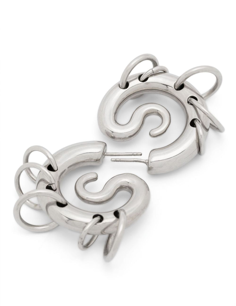 Orecchini Serpent a cerchio color argento 