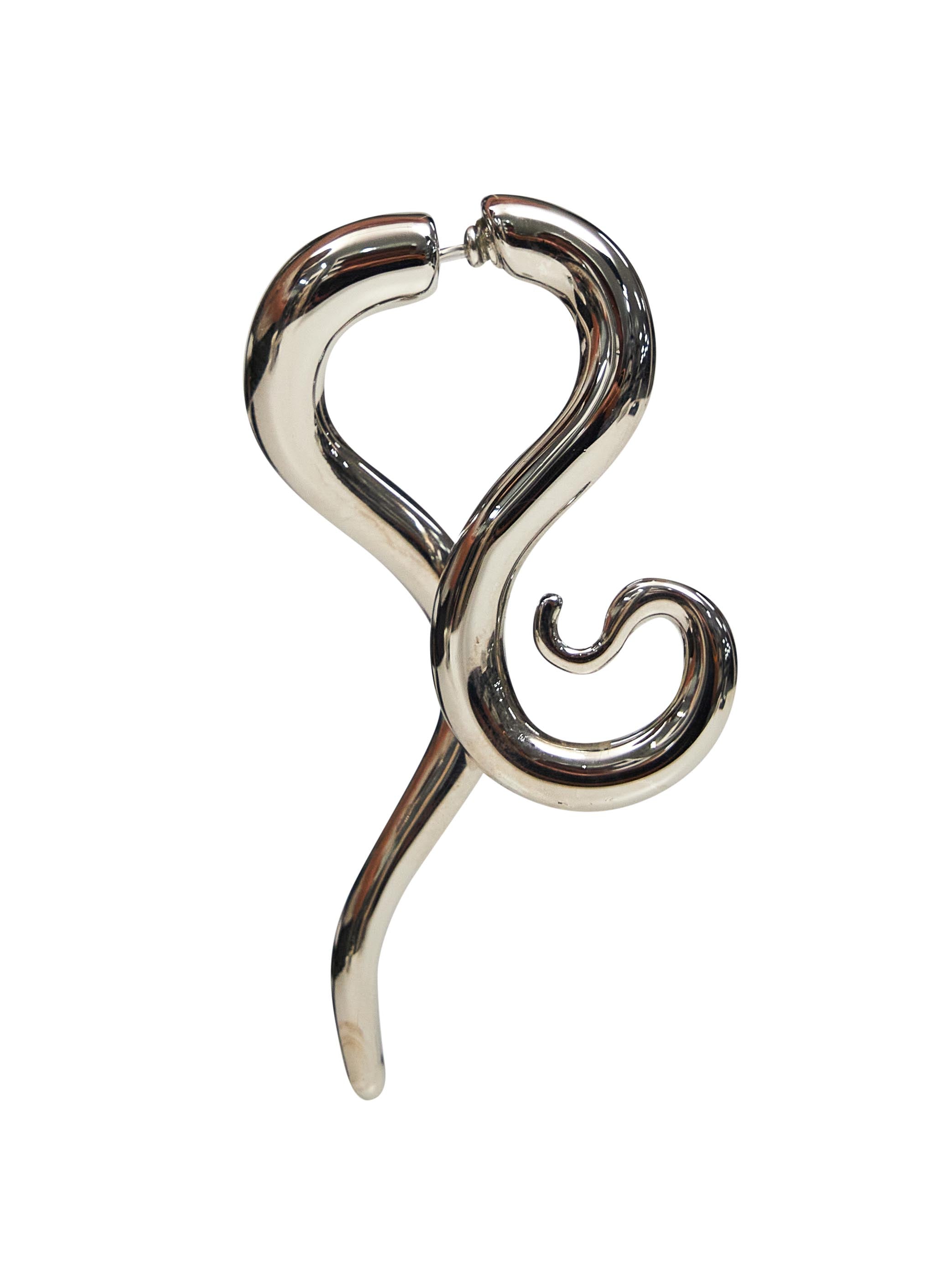 Orecchini boa medium color argento 