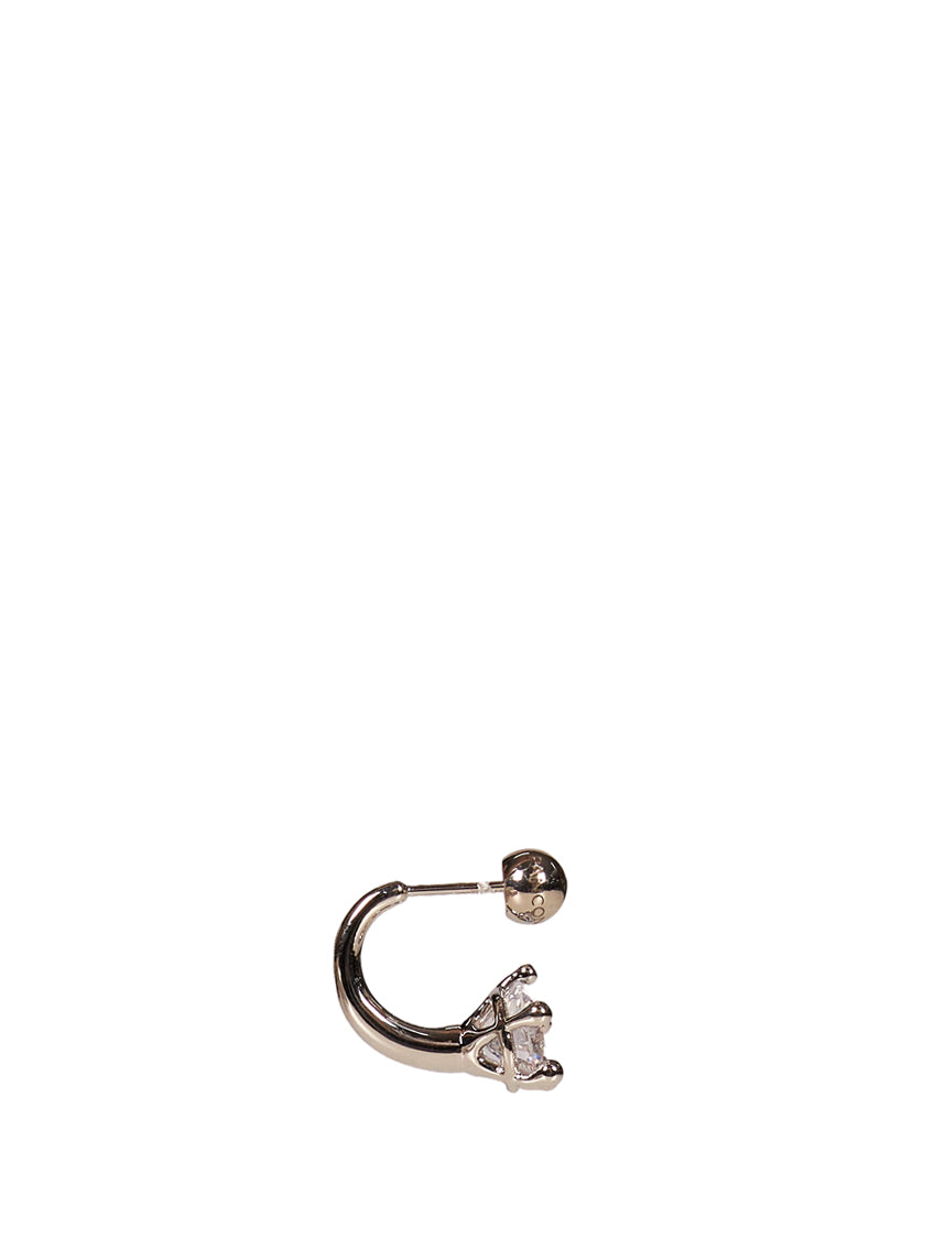 Orecchini nova con cristalli color argento 