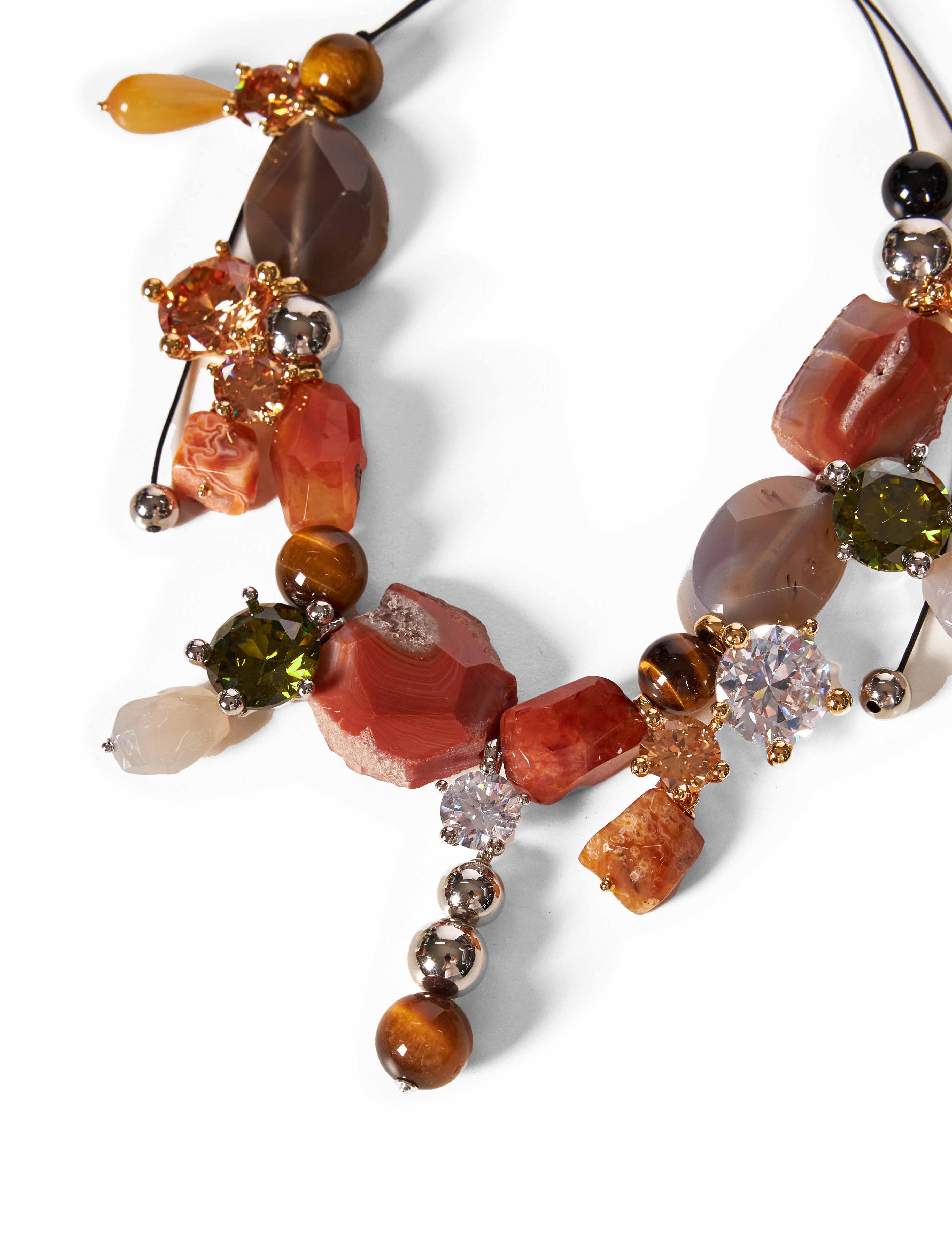 Collana Ascolto con pietre multicolore 