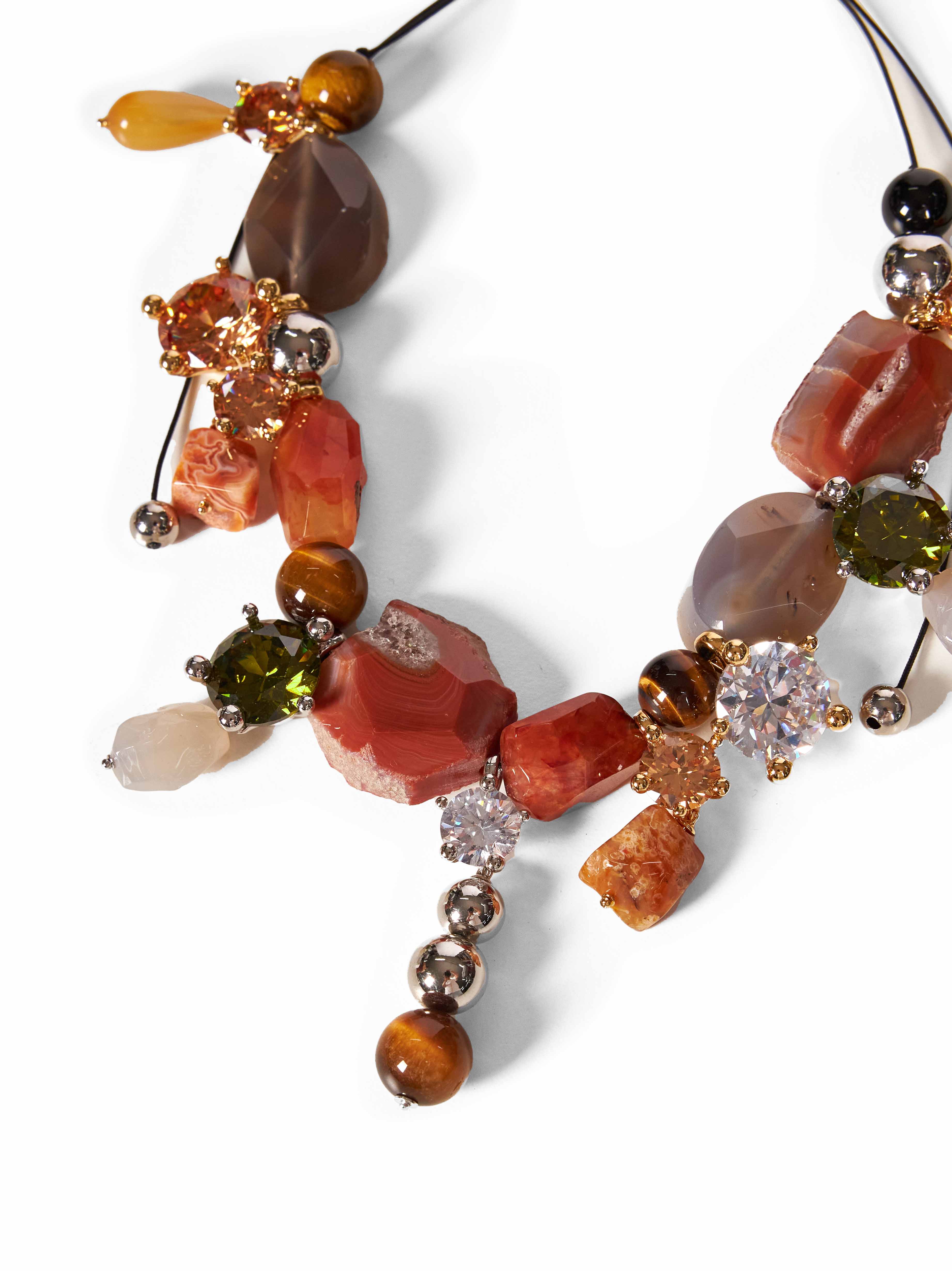 Collana Ascolto con pietre multicolore 