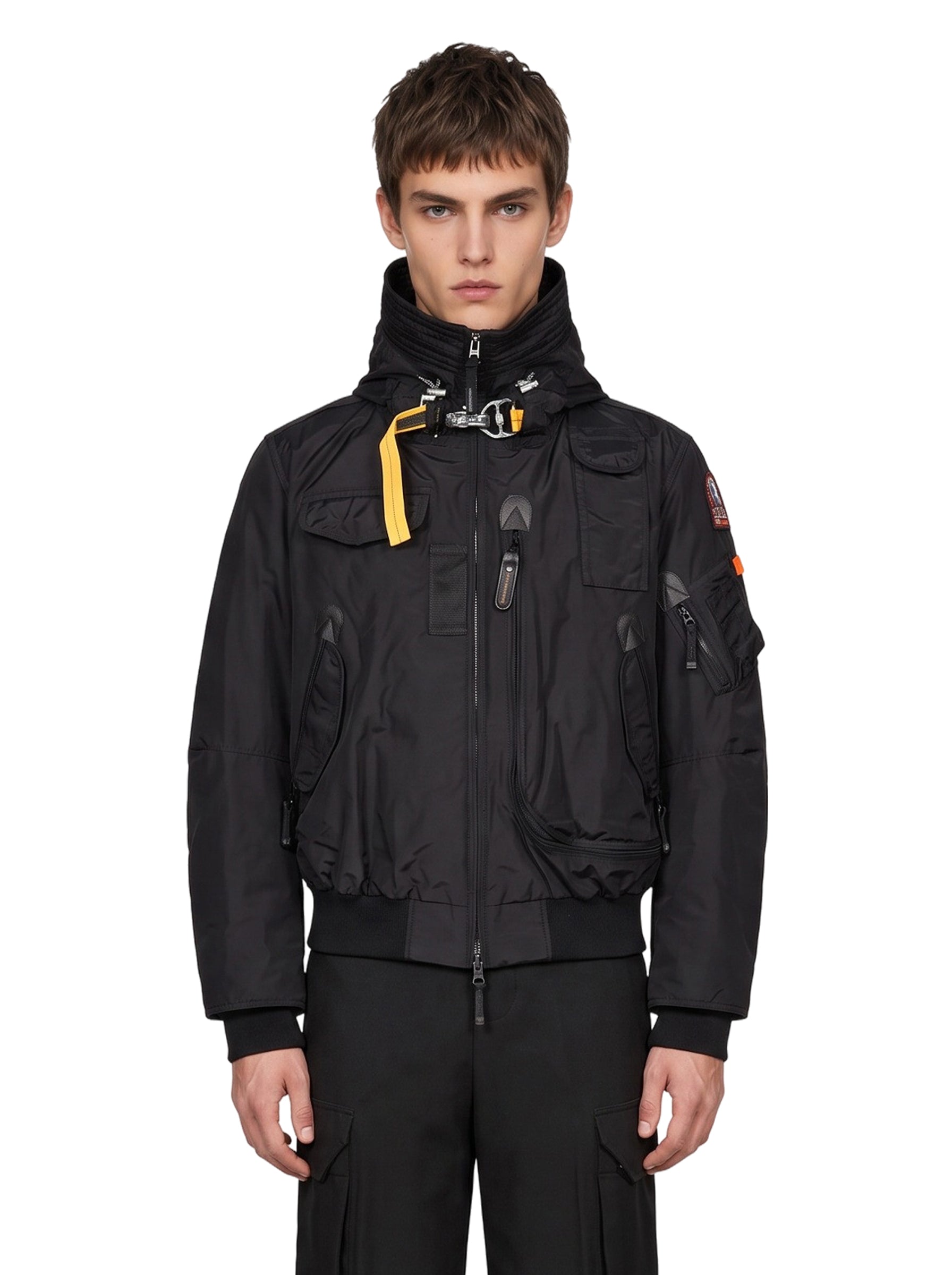 Bomber Gobi con cappuccio in nero 