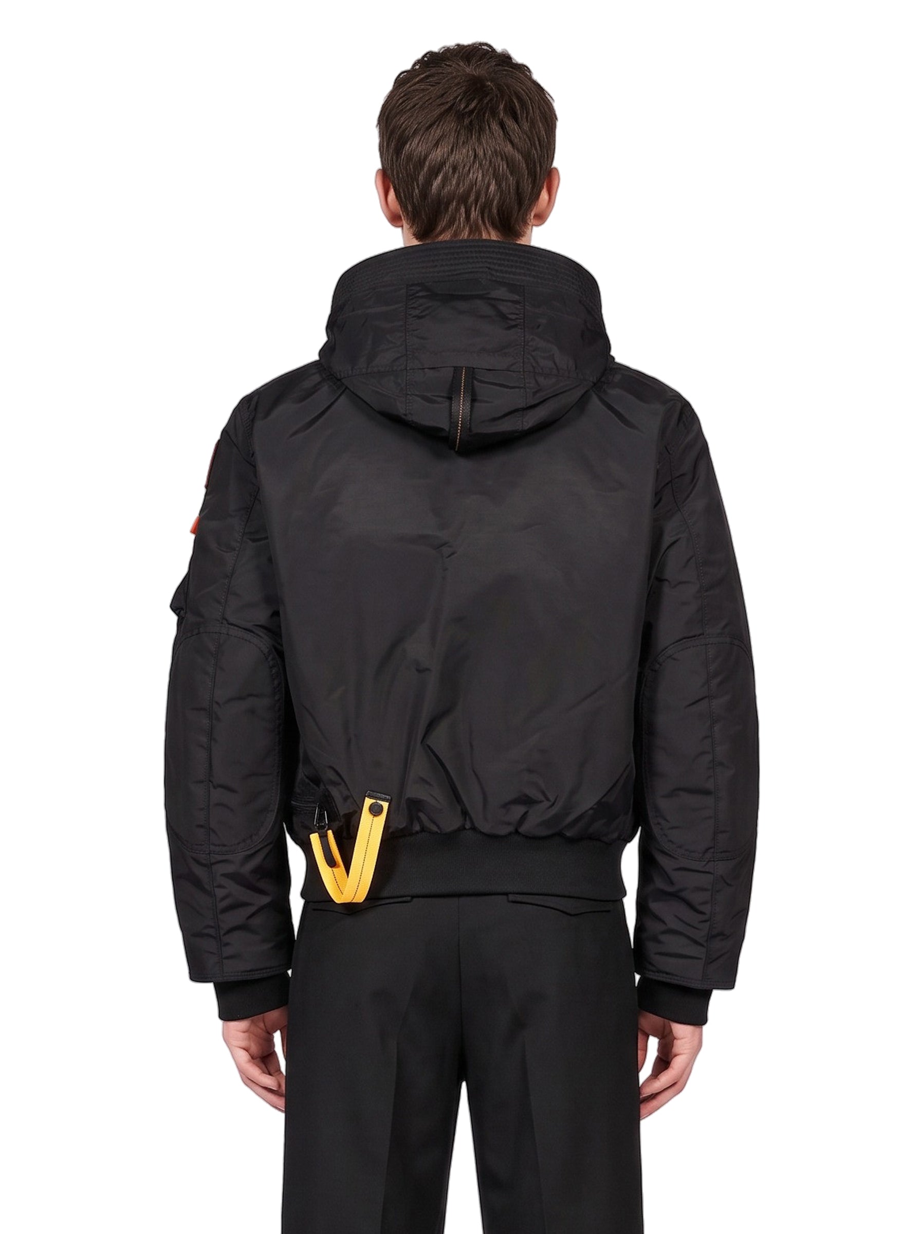 Bomber Gobi con cappuccio in nero 