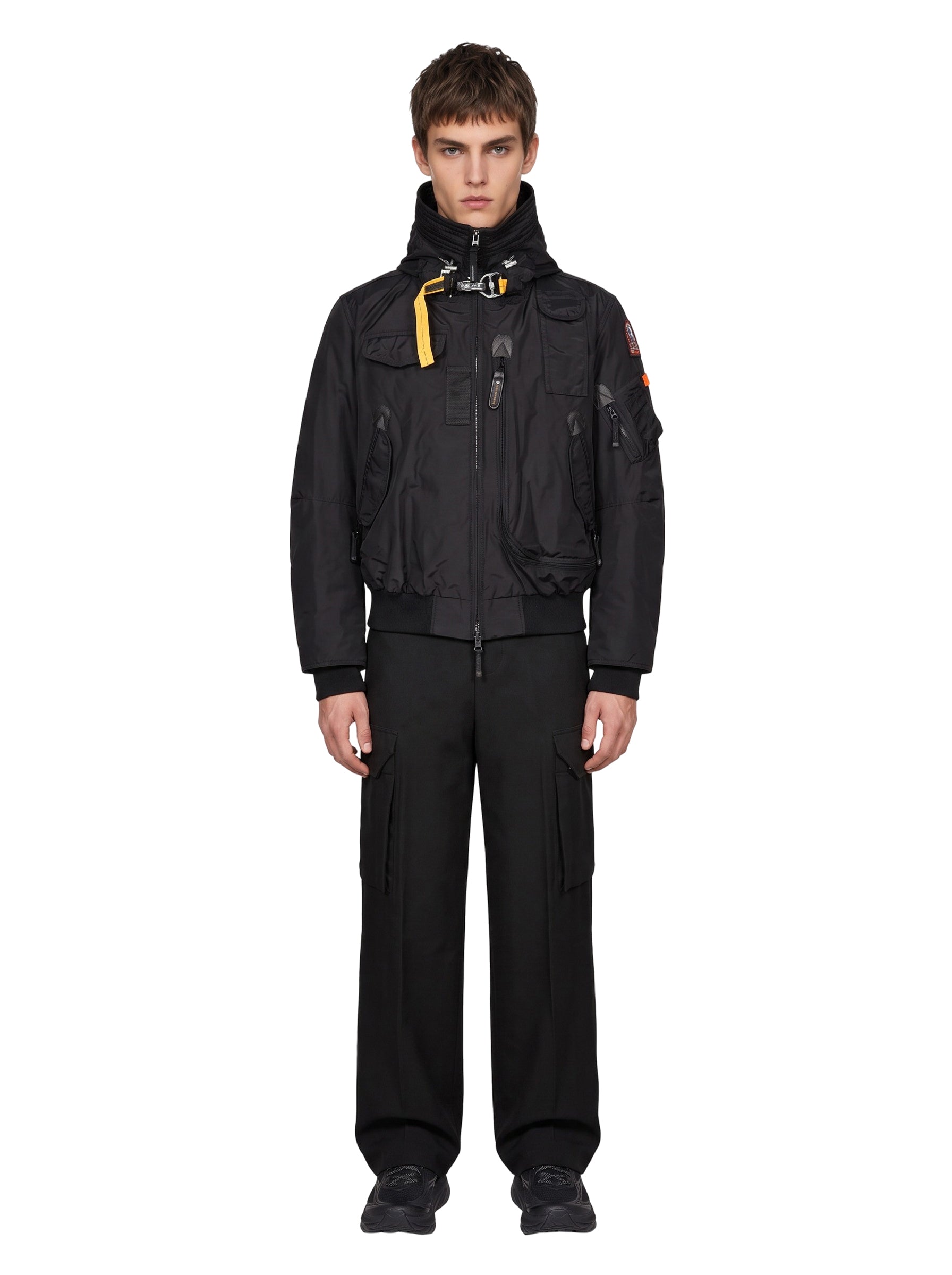 Bomber Gobi con cappuccio in nero 